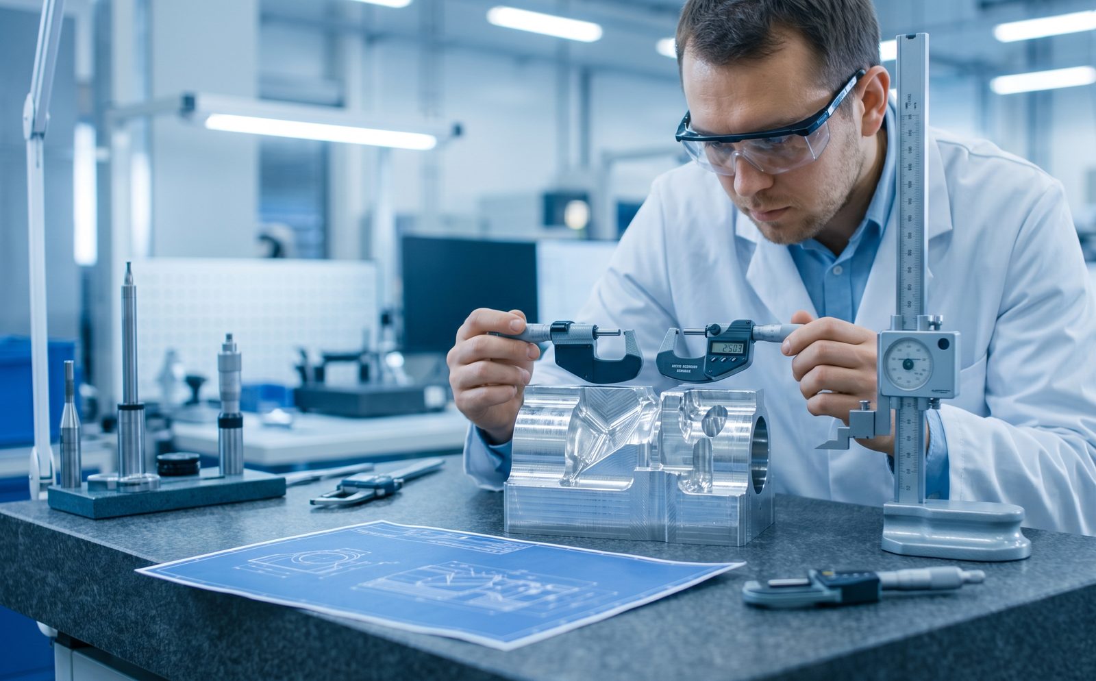 Dimensional inspection of machined components
